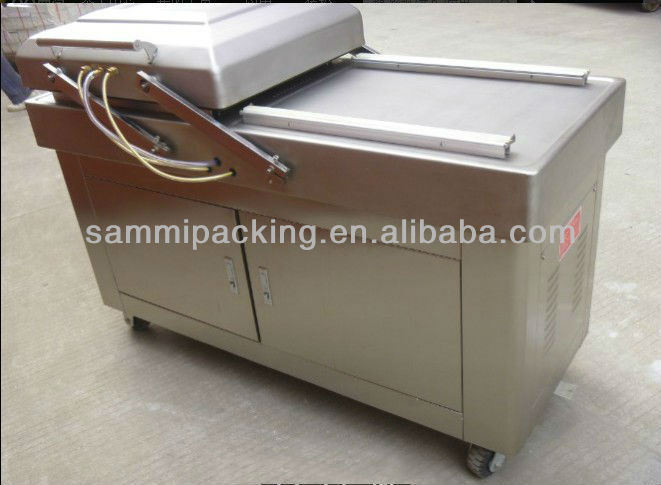 Máquina de embalaje a vacío de doble cámara multifunción para carne de res Bacon Pollo Tofu Marisco de maní