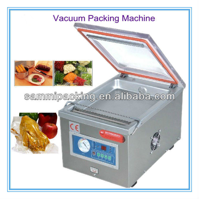 Mejor precio Máquina de sellado de vacío para alimentos de mesa hogar / tienda equipo de embalaje de vacío usado para granos / carne de vacuno / mariscos fácil de operar