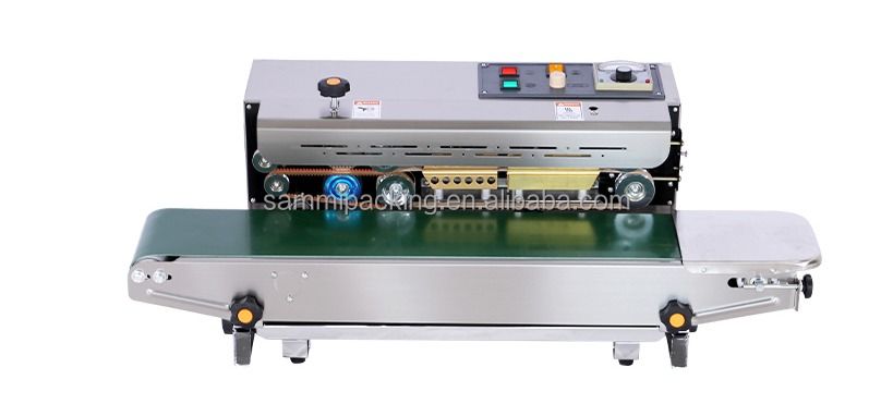 Precio de fábrica al por mayor FR-900 Máquina selladora de bolsas continua semiautomática con alta calidad y bajo MOQ