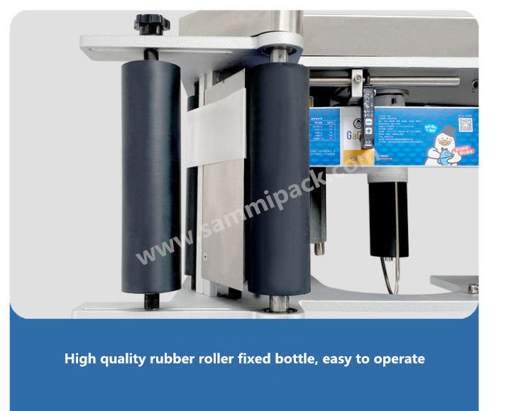 Etiquetadora semiautomática de botellas redondas MT-50, Máquina etiquetadora para latas y botellas de bebidas