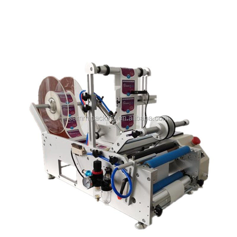 Máquina de etiquetado de botellas redondas semiautomática de botellas de vidrio de 10 ml