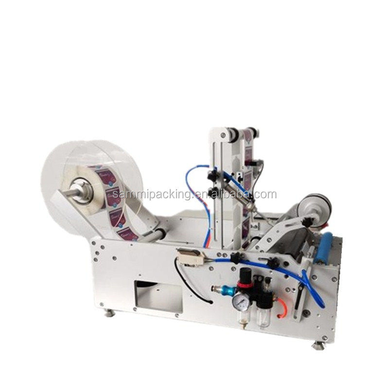 Excelente rendimiento de alta velocidad redonda semiautomática de dos lados de la autoetiqueta de etiquetado de la máquina en venta