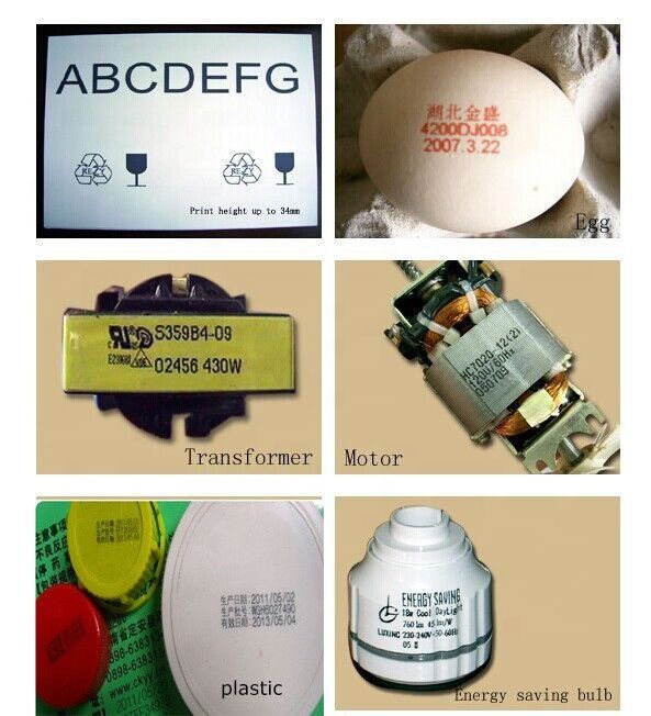 Fácil de operar Impresora de inyección de tinta industrial de tiempo/fecha/caracteres/codificación/máquina de impresión para botellas/cables/huevos/bolsas