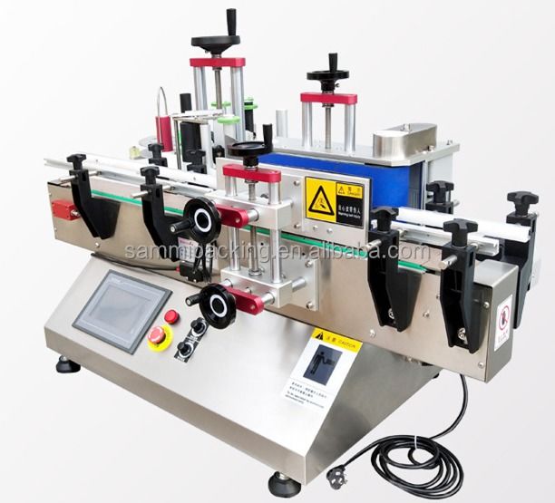 Precio barato Máquina de etiquetado de alta velocidad totalmente automática con autoadhesivo de botella transportadora Máquina de etiquetado SMTBJ-50 con CE