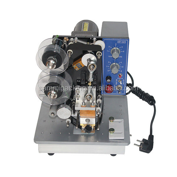 Máquina de impresión eléctrica semiautomática de estampado de fecha y numeración de bolsas de película de papel de aluminio