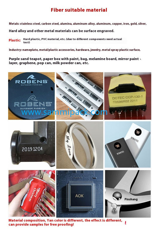 Máquina portátil de marcado por láser de fibra mini para metal 20W 30W láser de grabado profundo