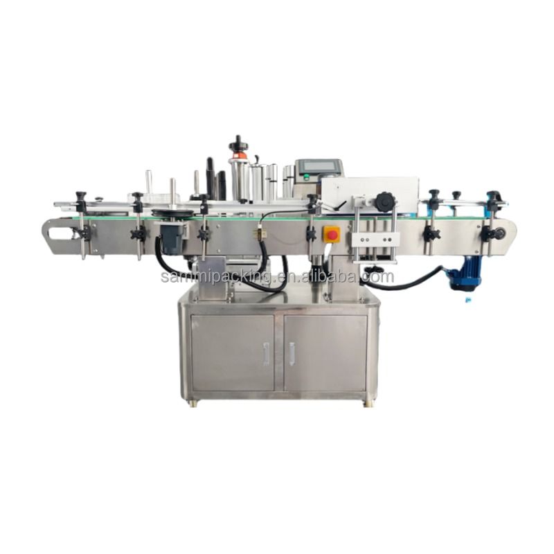 2024 Ventas en China Máquinas de etiquetado de cilindros semiautomáticas confiables Alimentadas eléctricamente con componentes PLC Envasado de cartón de madera