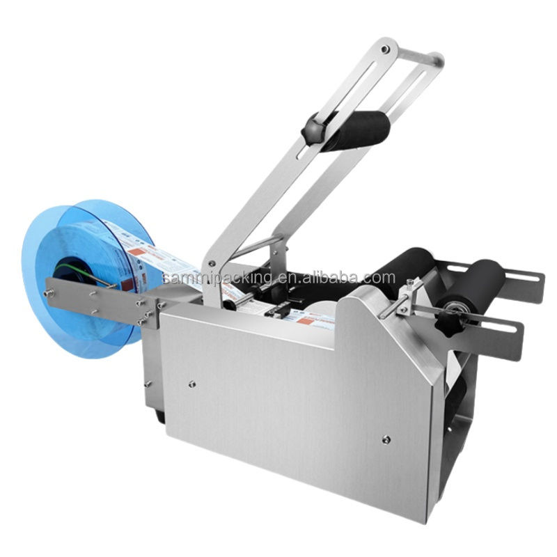 Máquina manual de etiquetado adhesivo para botellas redondas de vidrio y plástico MT-50