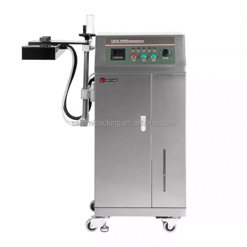 Máquina automática de sellado por inducción continua sellador térmico por inducción electromagnética para botellas pequeñas de plástico