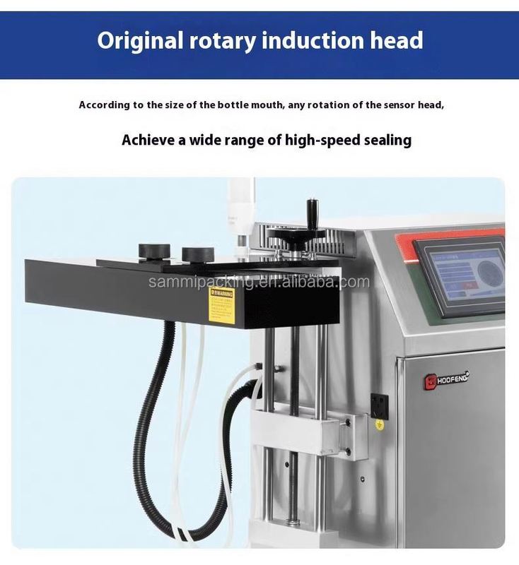 Máquina automática de sellado por inducción continua sellador térmico por inducción electromagnética para botellas pequeñas de plástico