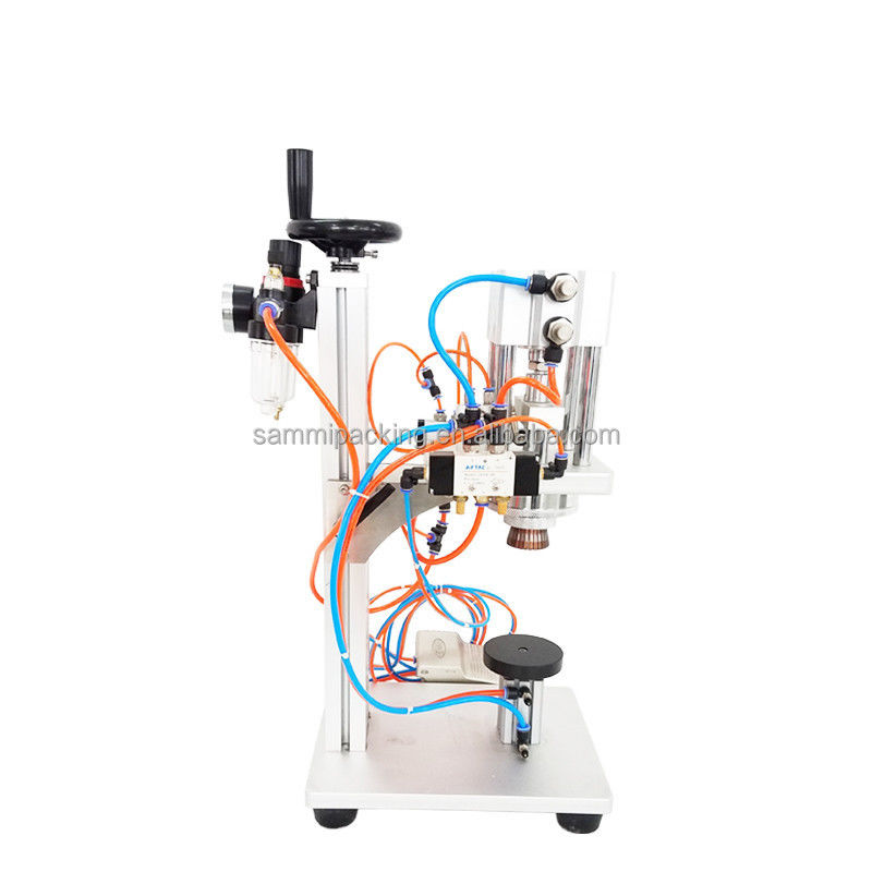 Máquina manual neumática de corchado de perfume a precio económico, máquina prensadora de tapones de perfume de acero inoxidable