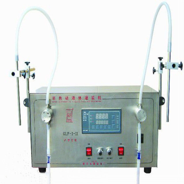 Máquina de embotellado de aceite de oliva con bomba de engranaje GLF-I-II Máquina de llenado de líquido de doble cabeza, relleno de aceite (3-3000 ml)