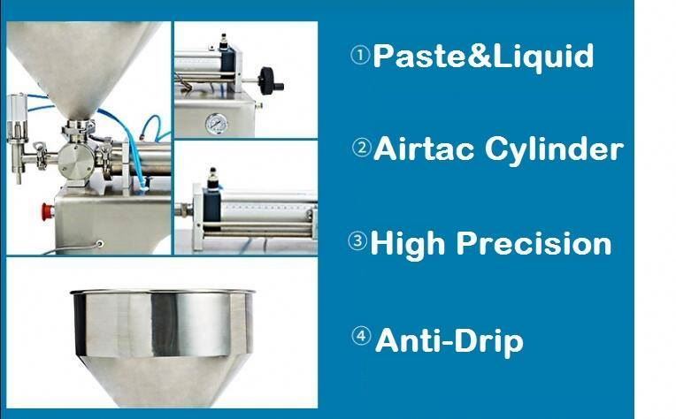 Precio de fábrica de productos calientes Máquina de llenado de pistón de tipo neumático