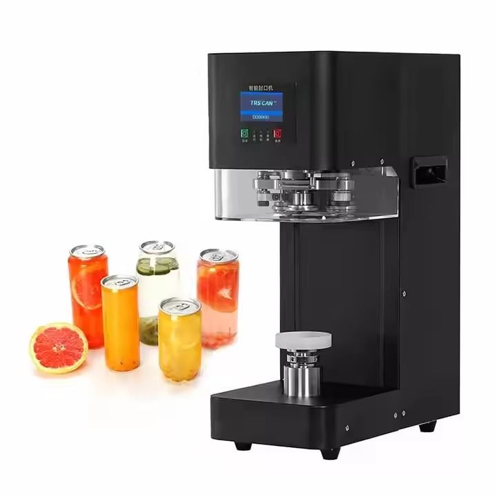 Máquina selladora automática de latas en oferta para 2025 para latas de PET/Aluminio - Soda, Cerveza, Jugo, Selladora de té de burbujas con tecnología de rotación 3S