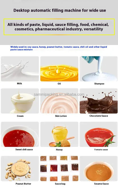 Máquina automática de llenado de crema cosmética de alta velocidad Máquina de llenado de salsa de tomate Relleno de mantequilla de maní con transportador