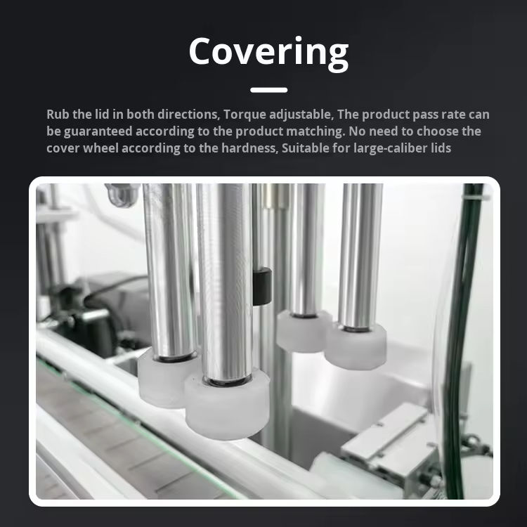 Mesa 4 cabezas Magnética de la bomba de llenado de relleno y capper Máquina integrada 2 en 1 para pequeños aceites esenciales líquido químico