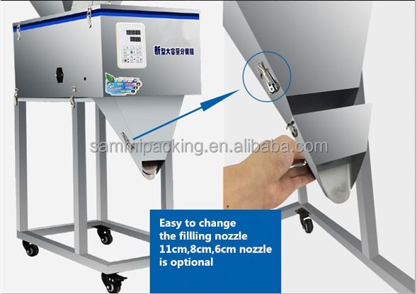 Envasadora automática de pesaje para pequeños granos, palomitas de maíz, gránulos, bocadillos, papas fritas, patatas fritas, con tolva grande