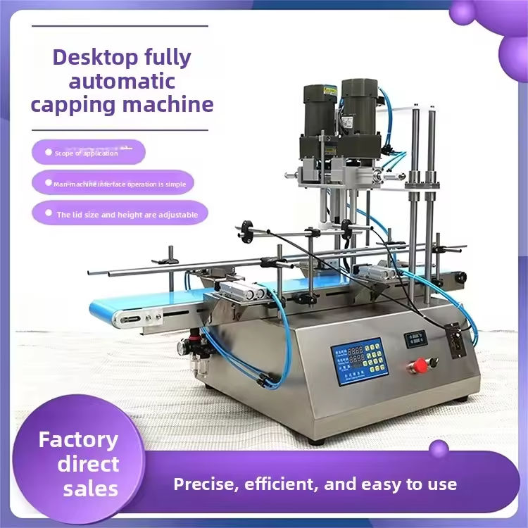 Máquina de atornillado neumática de escritorio semiautomática de alta eficiencia para tapas de plástico de cosméticos, agua, bebidas y botellas de vidrio con atomizador