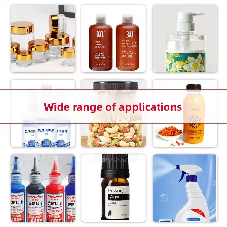 Máquina de tapado de botellas de agua para bebidas de alta velocidad, perfume, botella de plástico para mascotas, máquina de ping, máquina de llenado y tapado de miel de escritorio