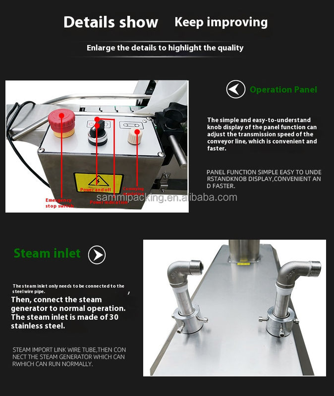 Generador de vapor en oferta especial Máquina de túnel de retracción de vapor incorporada para botellas Precio al por mayor de fábrica