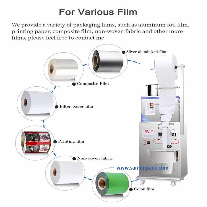 Máquina empacadora automática de bolsas pequeñas de alimentos químicos de venta caliente y popular, precio de fábrica