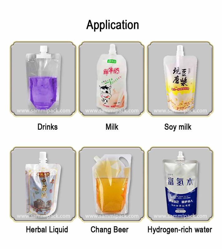 2025 Nuevas boquillas dobles agua líquida chorro bolsa de bolso máquina de llenado de bocalas de pie bolsa semi-automática de llenado y sellador