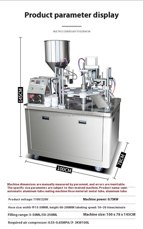 Máquina de llenado y sellado de tubos blandos de bajo precio Máquina de llenado y sellado de tubos de plástico semiautomática