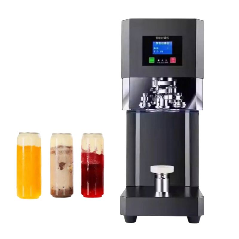 Máquina selladora semiautomática de latas PET accionada eléctricamente, en oferta para sellado de boba, refrescos y cerveza, a bajo precio