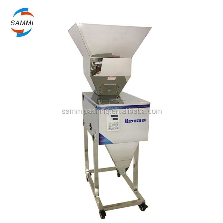 High Quality 100-3000g Semi Automatic Granule/Powder/Rice/Coffee/Spice Weighing Filling Machine with Big Funnel