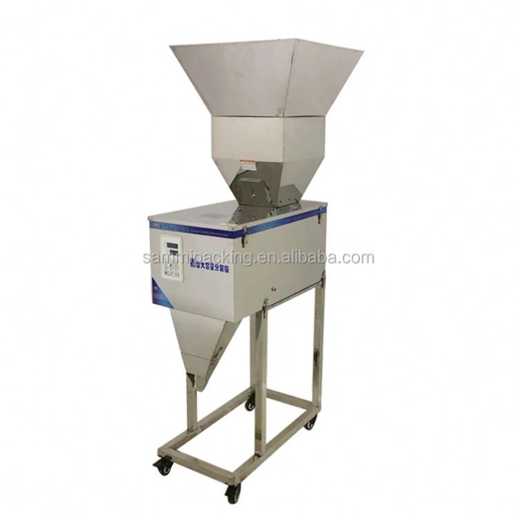 High Quality 100-3000g Semi Automatic Granule/Powder/Rice/Coffee/Spice Weighing Filling Machine with Big Funnel