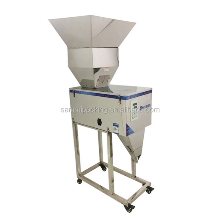 High Quality 100-3000g Semi Automatic Granule/Powder/Rice/Coffee/Spice Weighing Filling Machine with Big Funnel