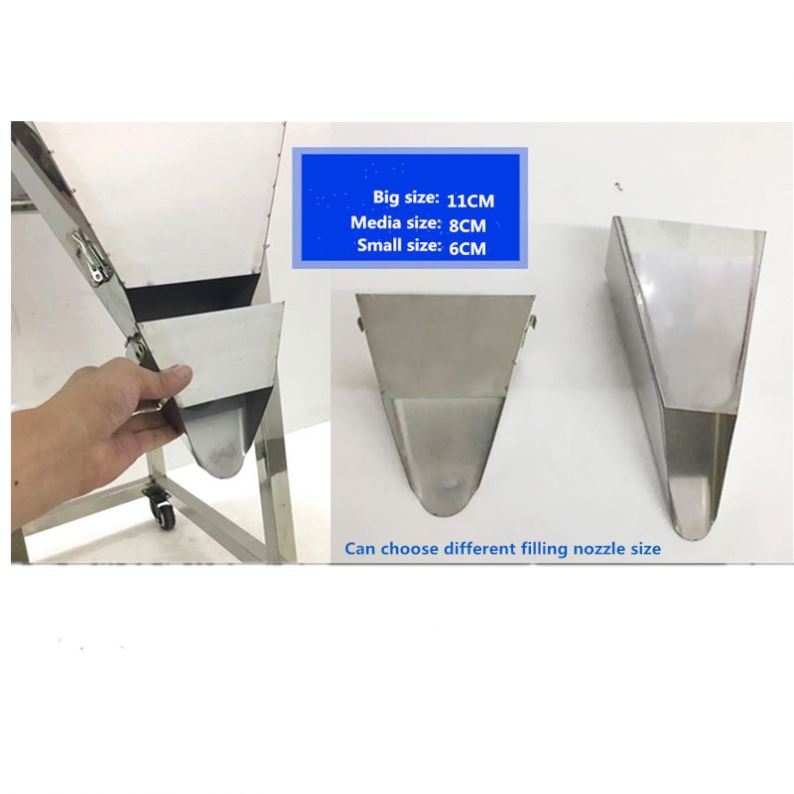 High Quality 100-3000g Semi Automatic Granule/Powder/Rice/Coffee/Spice Weighing Filling Machine with Big Funnel
