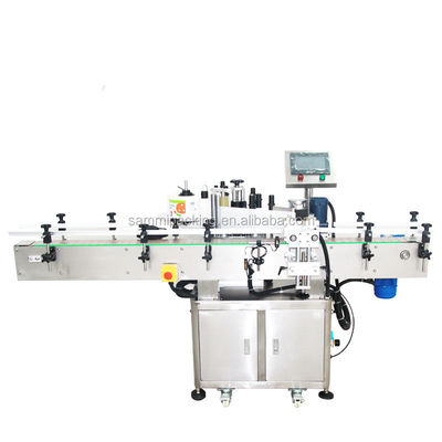 Máquina de etiquetado de botellas de vitamina redonda de alta velocidad y adhesivo automático completo