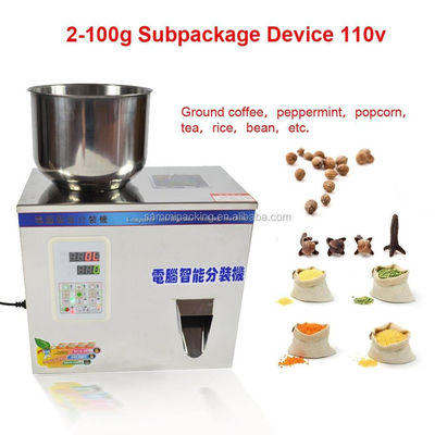 Máquina semiautomática de pesaje de té, máquina de llenado de polvo de café