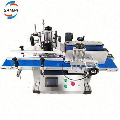 Máquina automática de etiquetado de envases, aplicador de etiquetas redondas en la parte superior de la mesa de botellas