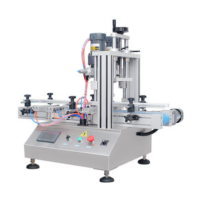 Máquina de tapa automática de botellas de mesa neumática para frascos de plástico