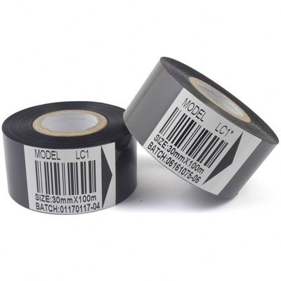 Cinturón de papel caliente de plástico negro 25mm 30mm 35mm para impresora de fecha de vencimiento