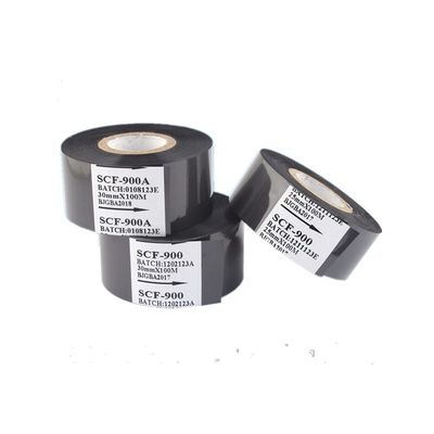 30×100M Envases Negros Consumables cinta para la máquina de codificación de fechas