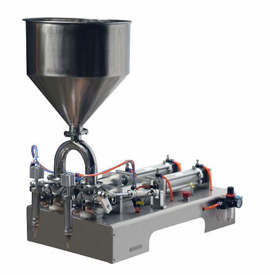 220V Máquina de llenado de crema semiautomática de doble cabeza para salsa de salsa de salsa de salsa de salsa cosmética