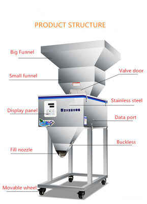Estudio 50-3000g Máquina de llenado automática de pesaje multifunción