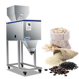 Máquina de embalaje semiautomática de gránulos/pólvora/arroz/café/especias de 100-2500 g con gran tolva
