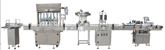 Línea de producción automática de llenado de líquido de pasta de crema con máquina de tapón