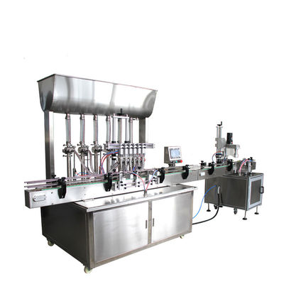 Línea de producción de líquidos 220V Automática de ketchup, mermelada, mayonesa, salsa, crema, botella de llenado, tapa y etiquetado