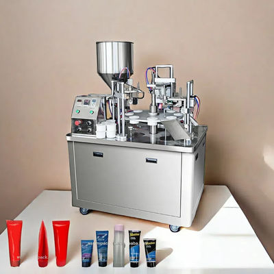 Máquina de sellado automática de llenado de tubos de plástico para crema para el cabello y pasta de dientes