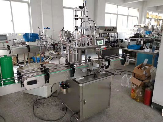 Máquina automática de llenado de botellas de pulverización, tapa y etiquetado
