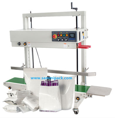 FRD-1200V Máquina de sellado térmico eléctrico semiautomático para sellado continuo de bolsas de plástico verticales para bolsas de bebidas madera