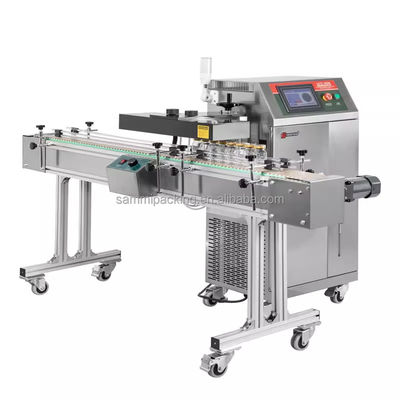 Máquina de sellado automático con inducción continua de lámina de aluminio