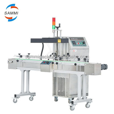 Máquina de sellado por inducción automática de enfriamiento por aire para piso de botella Tipo de sellado de inducción continua