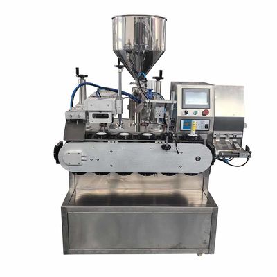 Máquina de llenado automático de aceite de mano de aluminio neumático de doble cámara doble de tubo de llenado de sello