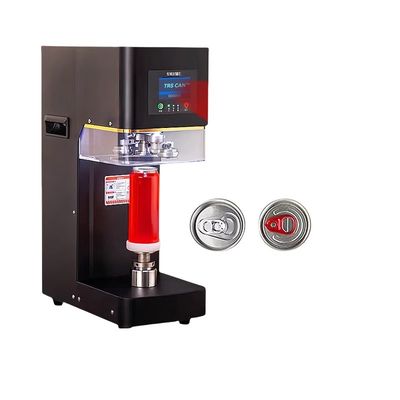 Máquina selladora automática de latas para envasado de metal de té de burbujas en inglés